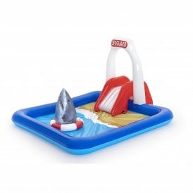  Lifeguard Tower Inflatable Splash Pool Play Centre With Slide 