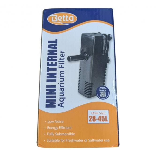 Betta 450 l/hr Aquarium Internal Filter Submersible Fish Tank Filter Pump