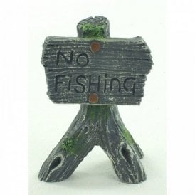 Aquarium Fish Tank Ornament Decoration No Fishing Sign