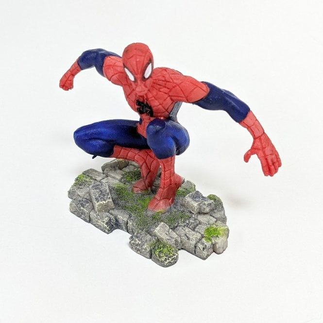 Betta Crouched Arachnid Man Spiderman Aquarium Ornament Fish Tank Decoration