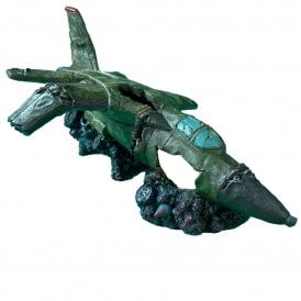 Fighter Jet Plane Wreck Aquarium Ornament.
