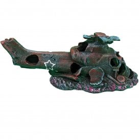 Helicopter Crash Wreck Ruin Aquarium Ornament