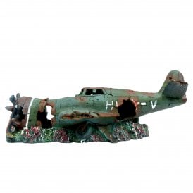 Large Wartime Plane Crash Wreck Ruin Aquarium Ornament