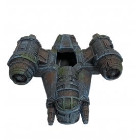 Mando Crest Spaceship Aquarium Ornament