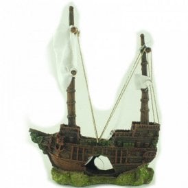 Small Shipwreck Sunken Boat Aquarium Fish Tank Ornament