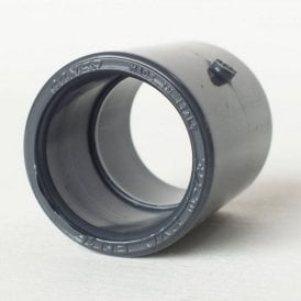 32mm Grey PVC Pressure Pipe Socket Straight Connector