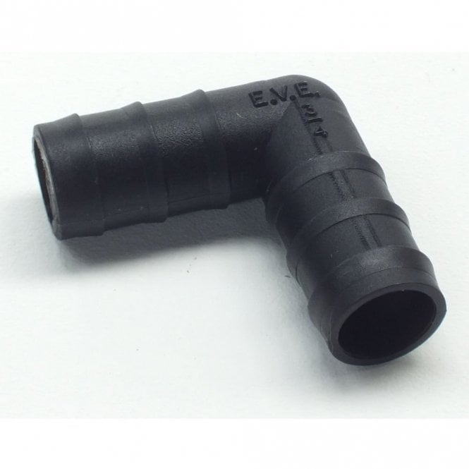 E.V.E 20mm 90 Degree Bend Hose Elbow Plastic Barbed Flexi Pipe Fitting