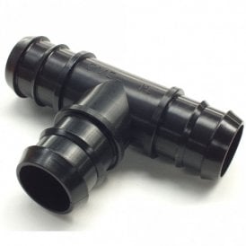 38mm T Piece Pond Hose Joiner Plastic Barbed Flexi Pipe Fitting