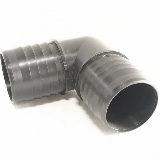E.V.E 50mm 90 Degree Bend Hose Elbow Plastic Barbed Flexi Pipe Fitting