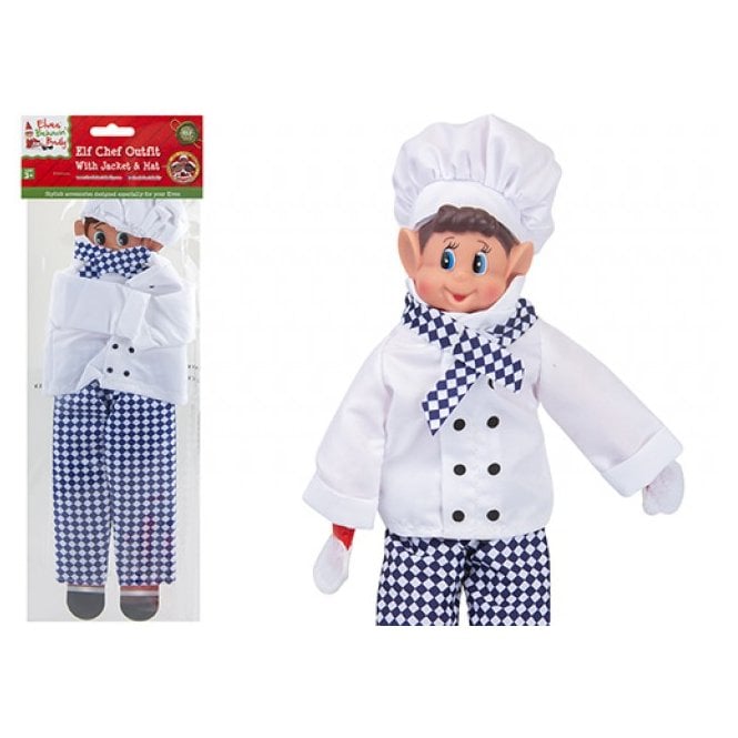 Elves Behavin Badly  Elf 4 Piece Chef Outfit  