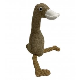 Good Boy Pawsley Duck Squeaky Dog Toy With Rope Legs