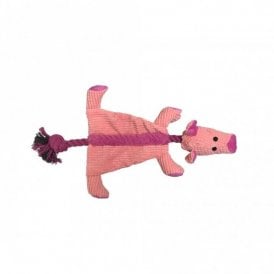 Good Boy Raggy Crinkle Pig Rope Dog Toy