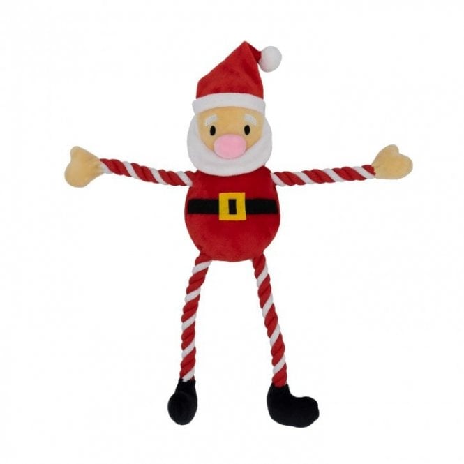 Good Boy   Santa Hug Tug Squeaky Christmas Dog Soft Toy