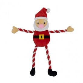  Good Boy Santa Hug Tug Squeaky Christmas Dog Soft Toy