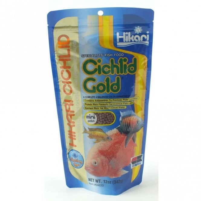 Hikari Cichlid Gold Sinking Aquarium Fish Food Medium Pellet 342G