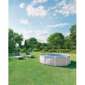 10ft Diameter 30" Deep Round Prism Framed Above Ground Swimming Pool