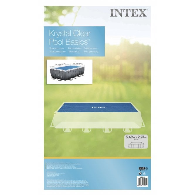 Intex 18ft x 9ft Solar Cover Retangular Ultra Frame Swimming Pool - BOXED DAMAGED