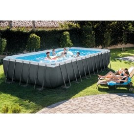 24ft x 12ft Ultra XTR Rectangular Frame Swimming Pool Set