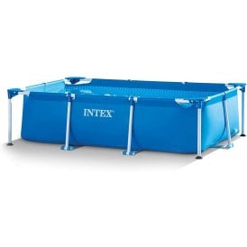 Rectangular Metal Frame Above Ground Swimming Pool  2.2m x 1.5m