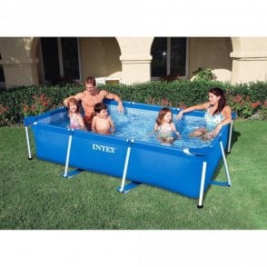 Rectangular Metal Frame Above Ground Swimming Pool 2.6m x 1.6m