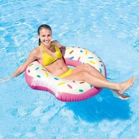 Swimming Pool Ring Inflatable Rainbow Donut Tube