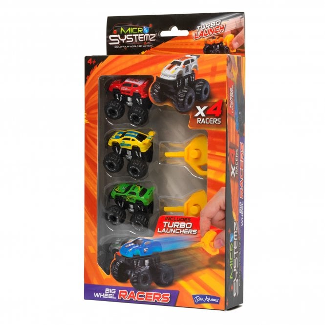 John Adams Micro Systemz Big Wheel Racers 4 Pack 