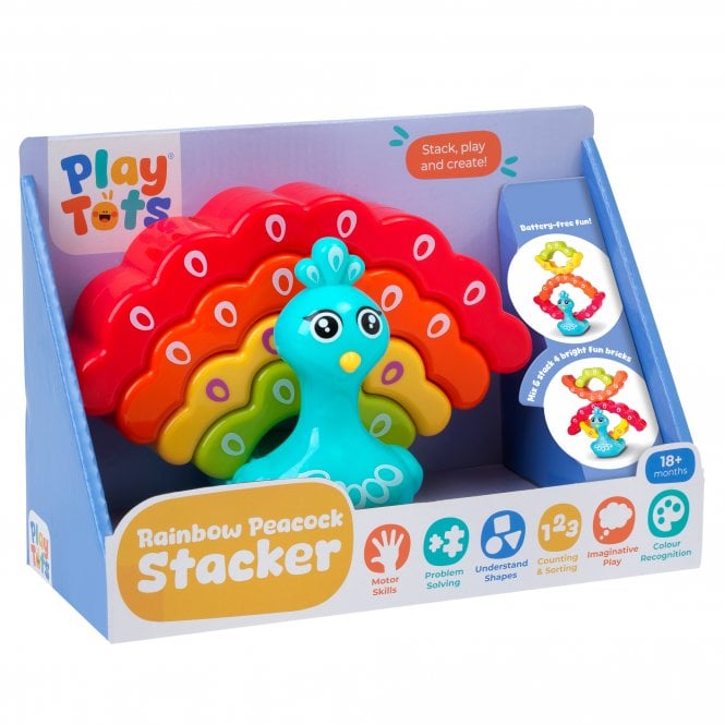 John Adams Play Tots Rainbow Peacock Stacker 