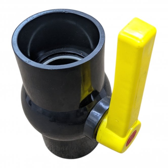 Kockney Koi Yamitsu 110mm Yellow Handeled Solvent Weld Ball Valve