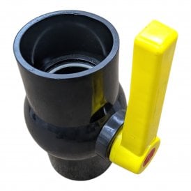 110mm Yellow Handeled Solvent Weld Ball Valve