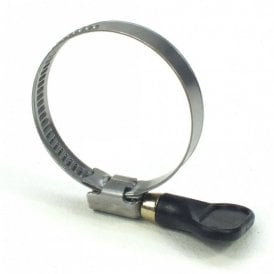 Black Handle Stainless Steel Flexible Hose Pipe Clip