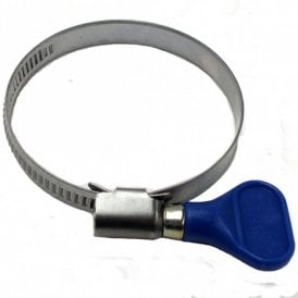 Dark blue Handle 40-60mm Stainless Steel Flexible Hose Pipe Clip