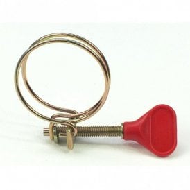 Red Handle Double Wire Flexible Hose Pipe Clip