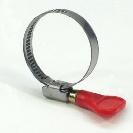 Red Handle Stainless Steel Flexible Hose Pipe Clip