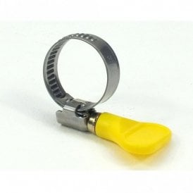 Yellow Handle Stainless Steel Flexible Hose Pipe Clip