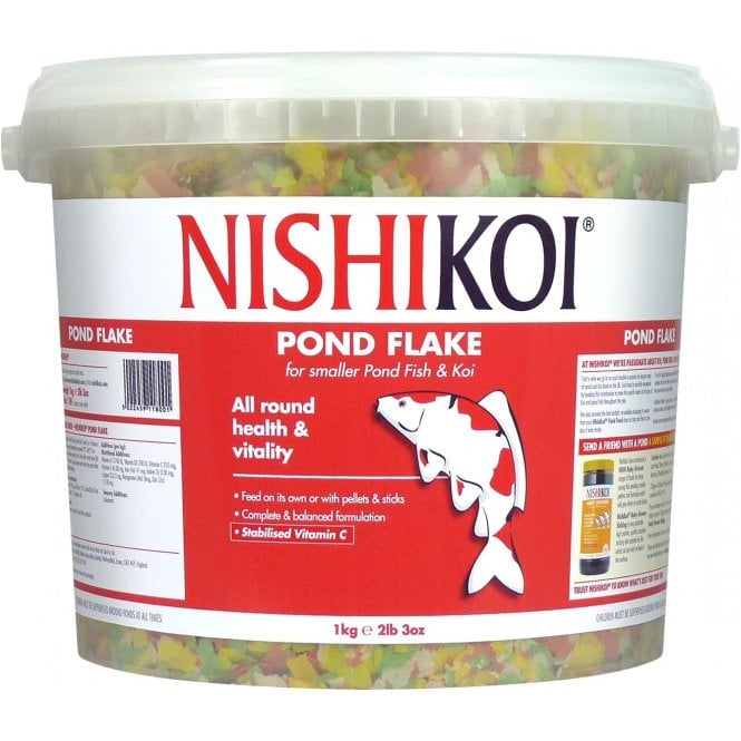 Nishikoi Fish Pond Flake Goldfish & Koi Floating Flakes 1Kg