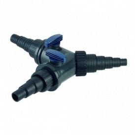Y- Piece Flow Control Ball Valve Distributor Fitting