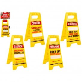 Personalisable Elf 10 X 5 A - Frame Warning Sign With Pen Elves Behavin Badly 