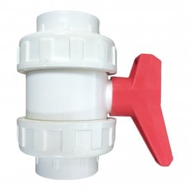1.5 Inch Pressure Pipe Double Union Ball Valve White