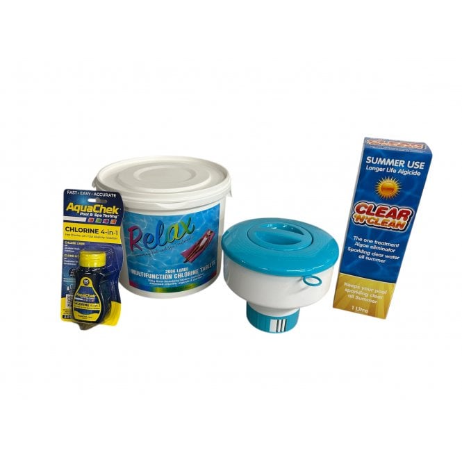 Relax Swimming Pool Chemical Kit C for 15ft to 18ft Pools