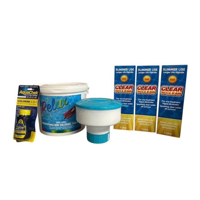 Relax Swimming Pool Chemical Kit E for 32ft Pools