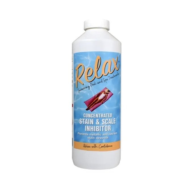 Relax  Swimming Pool & Spa Concentrated Stain and Scale Inhibitor 1 Litre