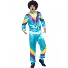 80s Height Of Fashion Shell Suit Costume Blue 