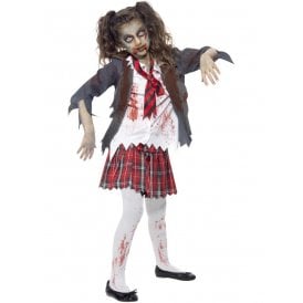 Zombie School Girl Costume Age 7-9