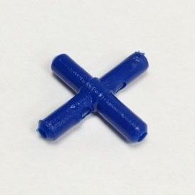 4mm Crossed T Plastic Aquarium Fitting Pond/Fish Tank Tee Piece Conector