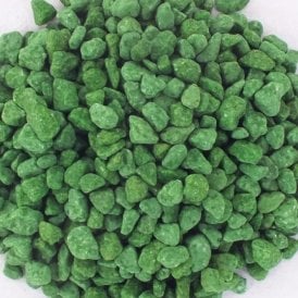 Aquarium Green Coloured Gravel Substrate Stones