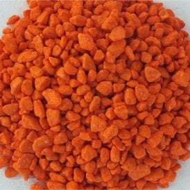 Aquarium Orange Coloured Gravel Substrate Stones
