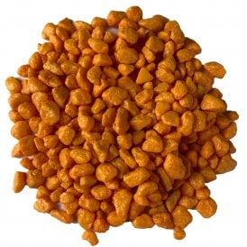  Aquarium Orange Coloured  Harlequin Gravel Substrate Stones