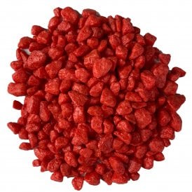 Aquarium Red Coloured  Harlequin Gravel Substrate Stones