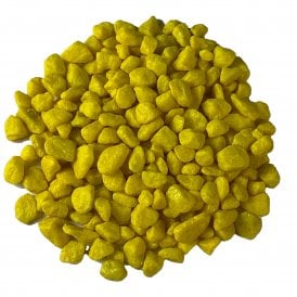  Aquarium Yellow Coloured  Harlequin Gravel Substrate Stones