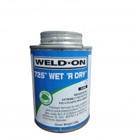 250g 725 Wet R Dry Solvent Weld Pipe Glue/Cement